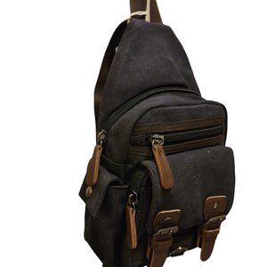 2023 Vintage Leather Backpack for Men & Women, Denim Canvas